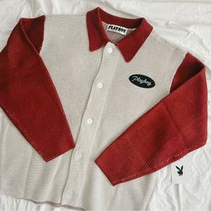 Playboy vintage style grandpa oversized comfy sweater